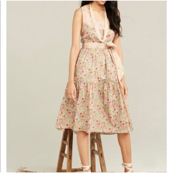 ROLLER RABBIT Elysian Day Coley Dress Floral Liberty Sleeveless Round Neck Small - Picture 14 of 14